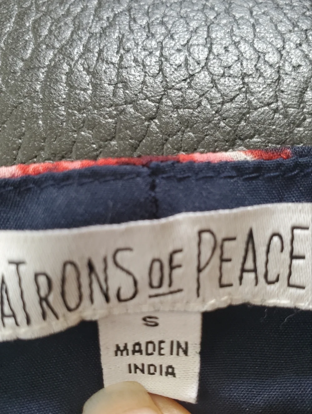 Patrons of Peace Blue Top with Pink and Green Trim Size S - Picture 3 of 8